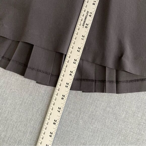 Brochu Walker Sleeveless Silk Blouse Pleated Back Dark Gray - Picture 12 of 12